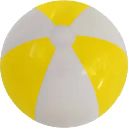 40cm Two-Tone Beach Ball Yellow-White